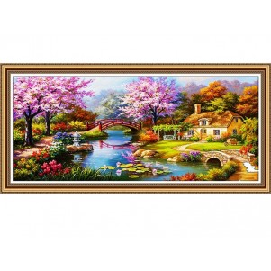 "Spring is here" - Full solid Round diamond art puzzle
