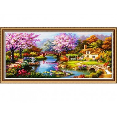 "Spring is here" - Full solid Round diamond art puzzle