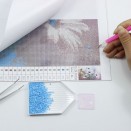 "Peacock in Spring" - Cute full solid square diamond art puzzle
