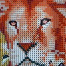 "The Lion Family" - Partial rhinestone crystals diamond art puzzle - 20x25cm