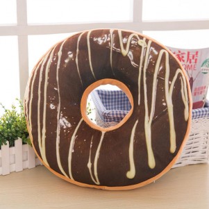Dark Chocolate Donut Pillow Case