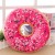 Raspberry Sprinkles Donut Pillow Case